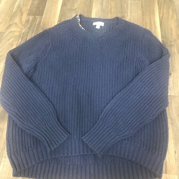 3.1 Phillip Lim Chunky Knit Navy Blue Sweater - Picture 3 of 7